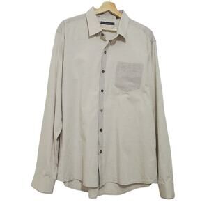 7 Diamonds | Two-Tone Cotton Button Up Long Sleeve Shirt